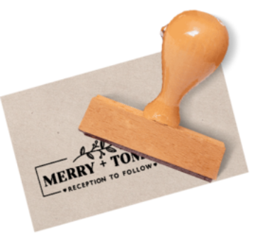 Afbeelding van Custom Wooden Rubber Stamps